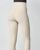 Compression Pull-On Riding Breeches in Tan