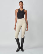 Compression Pull-On Riding Breeches in Tan