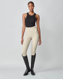Compression Pull-On Riding Breeches in Tan