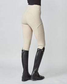 Compression Pull-On Riding Breeches in Tan