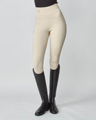 Compression Pull-On Riding Breeches in Tan