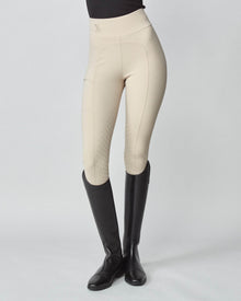 Compression Pull-On Riding Breeches in Tan