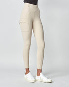 Compression Pull-On Riding Breeches in Tan