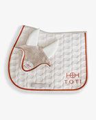 Saddle Pad & Ear Bonnet Set in Beige