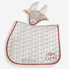 Saddle Pad & Ear Bonnet Set in Beige