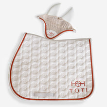 Saddle Pad & Ear Bonnet Set in Beige