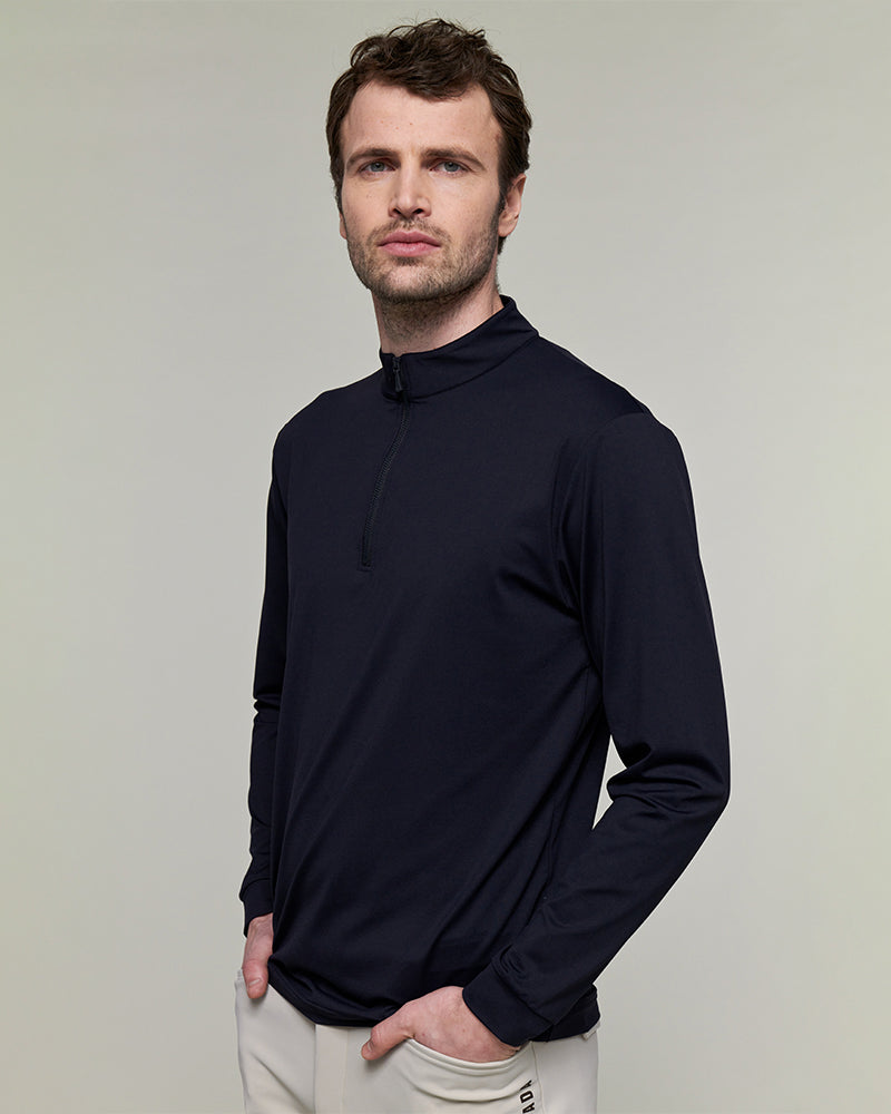 Unisex Albe Long Sleeve Technical Shirt in Marine