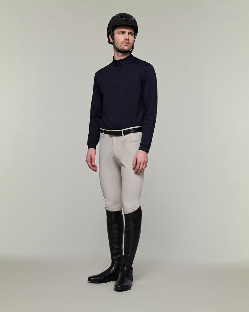 Unisex Albe Long Sleeve Technical Shirt in Marine