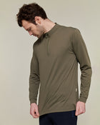 Unisex Albe Long Sleeve Technical Shirt in Olive