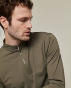 Unisex Albe Long Sleeve Technical Shirt in Olive