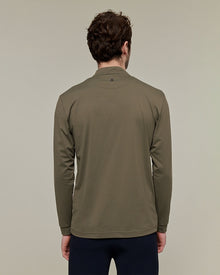 Unisex Albe Long Sleeve Technical Shirt in Olive
