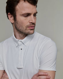 Blue Show Polo in White