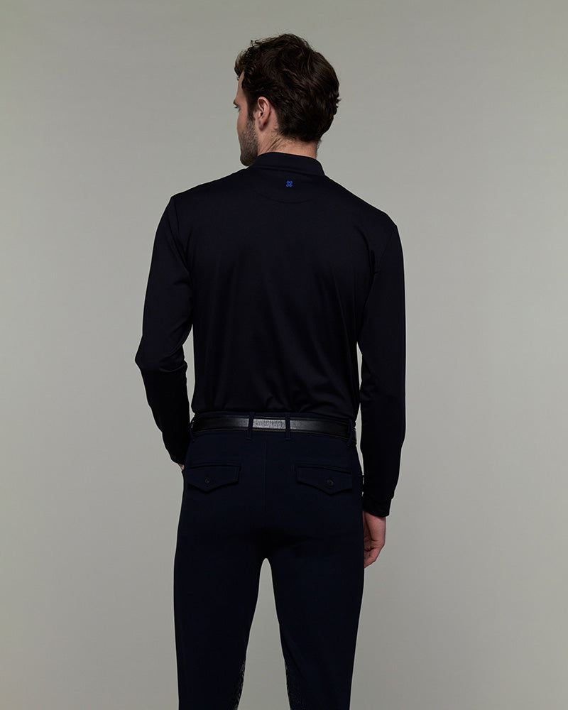 Unisex Albe Long Sleeve Technical Shirt in Black