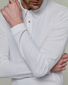 Vitali Long Sleeve Show Polo in White