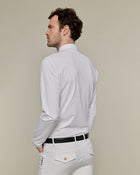 Vitali Long Sleeve Show Polo in White