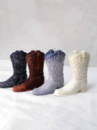 Cowboy Boot Candle in Soy White