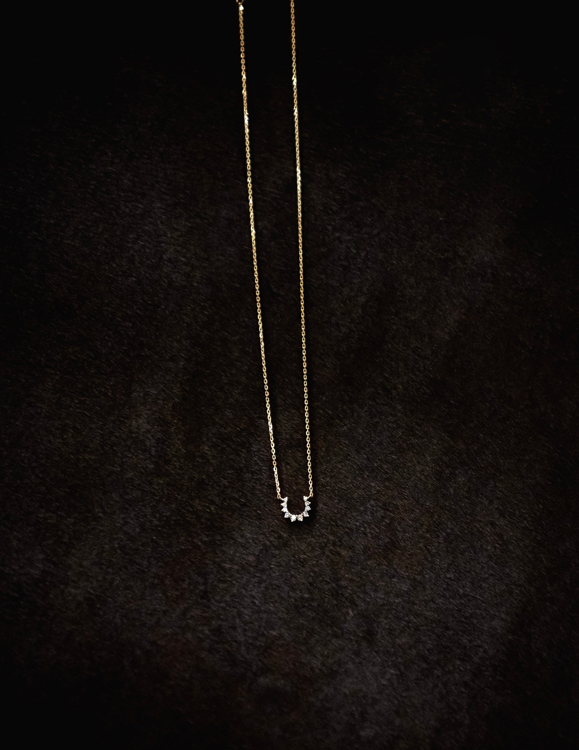 Confidence Necklace in 9k Yellow Gold with White Diamonds