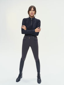 Pablito Long Sleeve Riding Top in Black