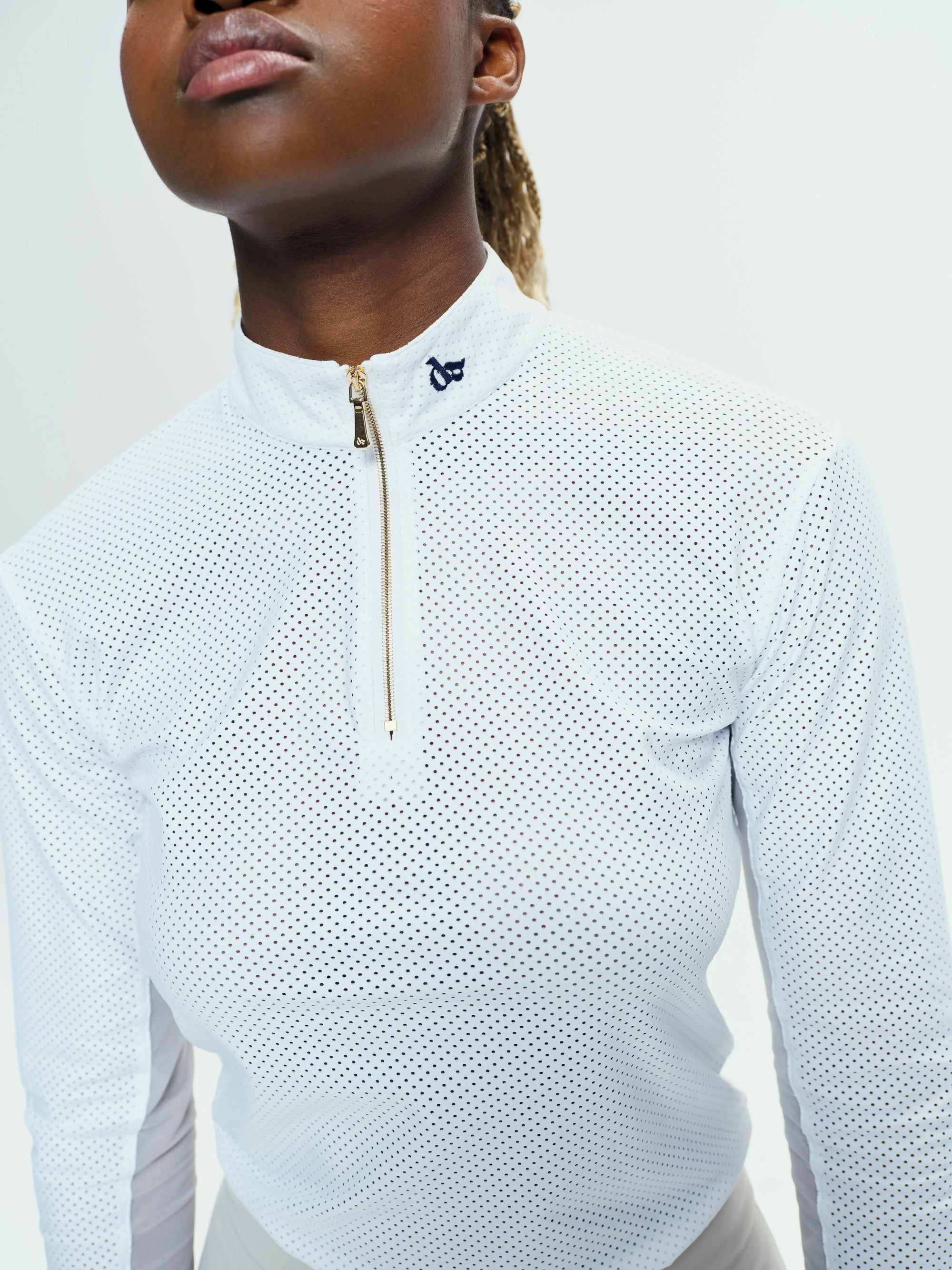 Pablito Long Sleeve Riding Top in White