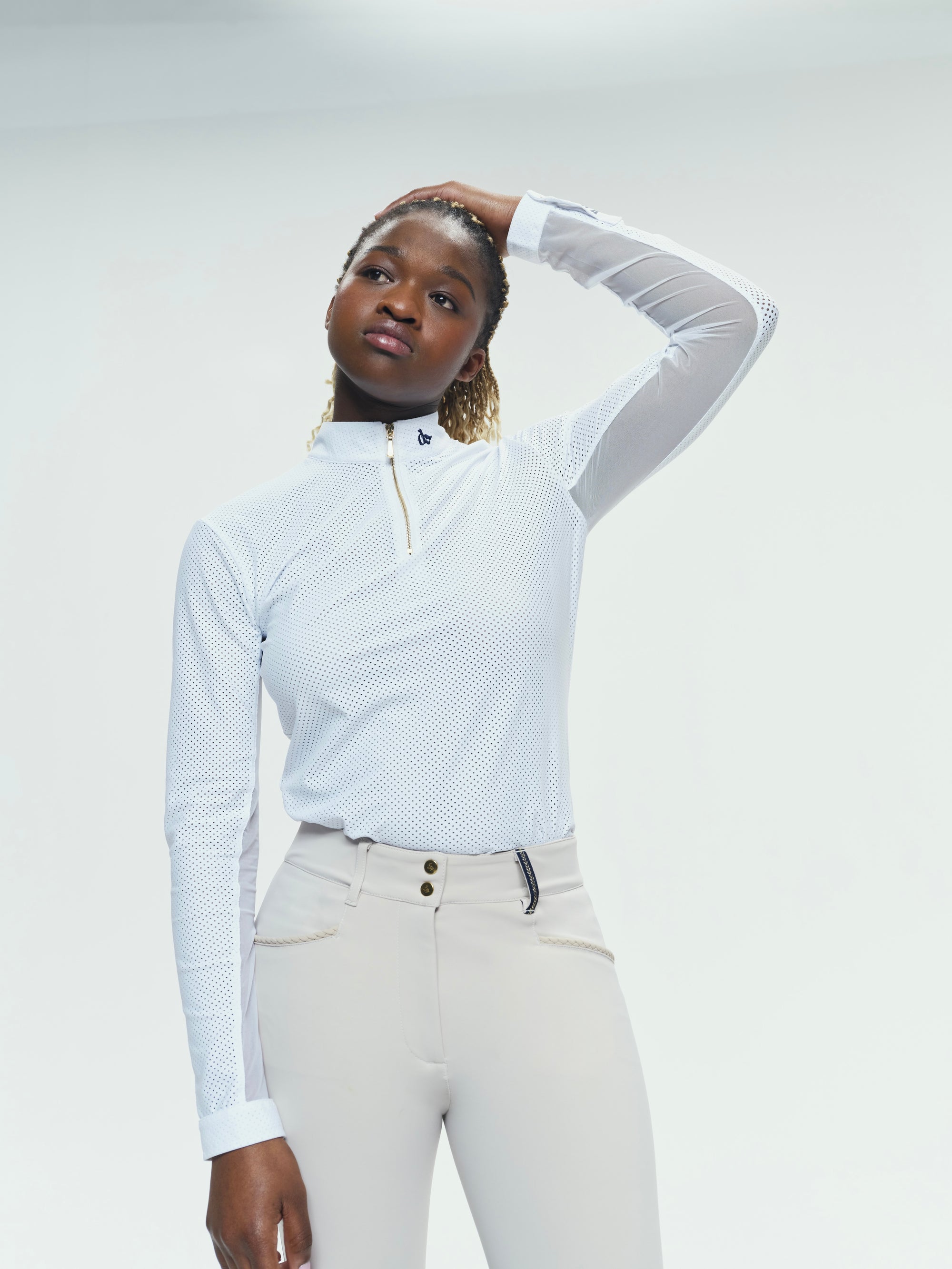 Pablito Long Sleeve Riding Top in White