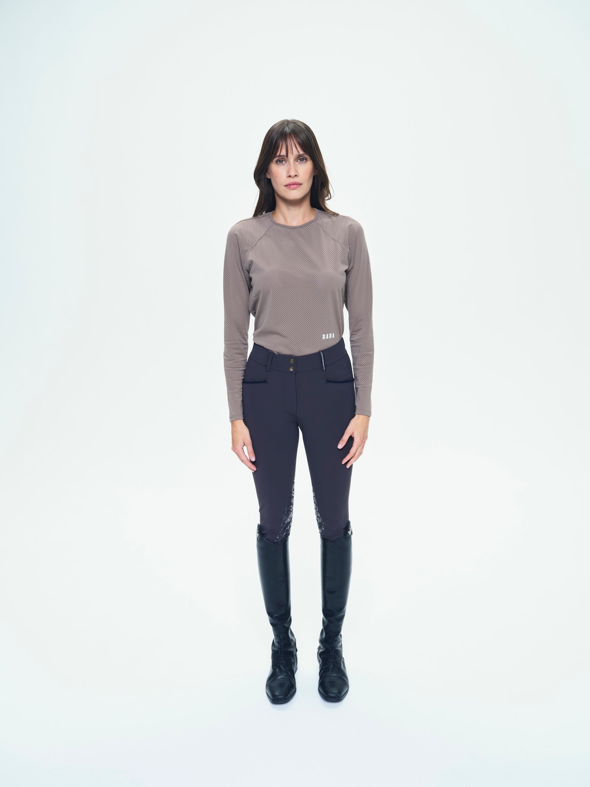 Giovani Grip Shaping Breeches in Dark Brown