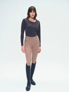 Betty Long Sleeve Technical Top in Dark Grey