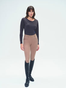 Betty Long Sleeve Technical Top in Dark Grey