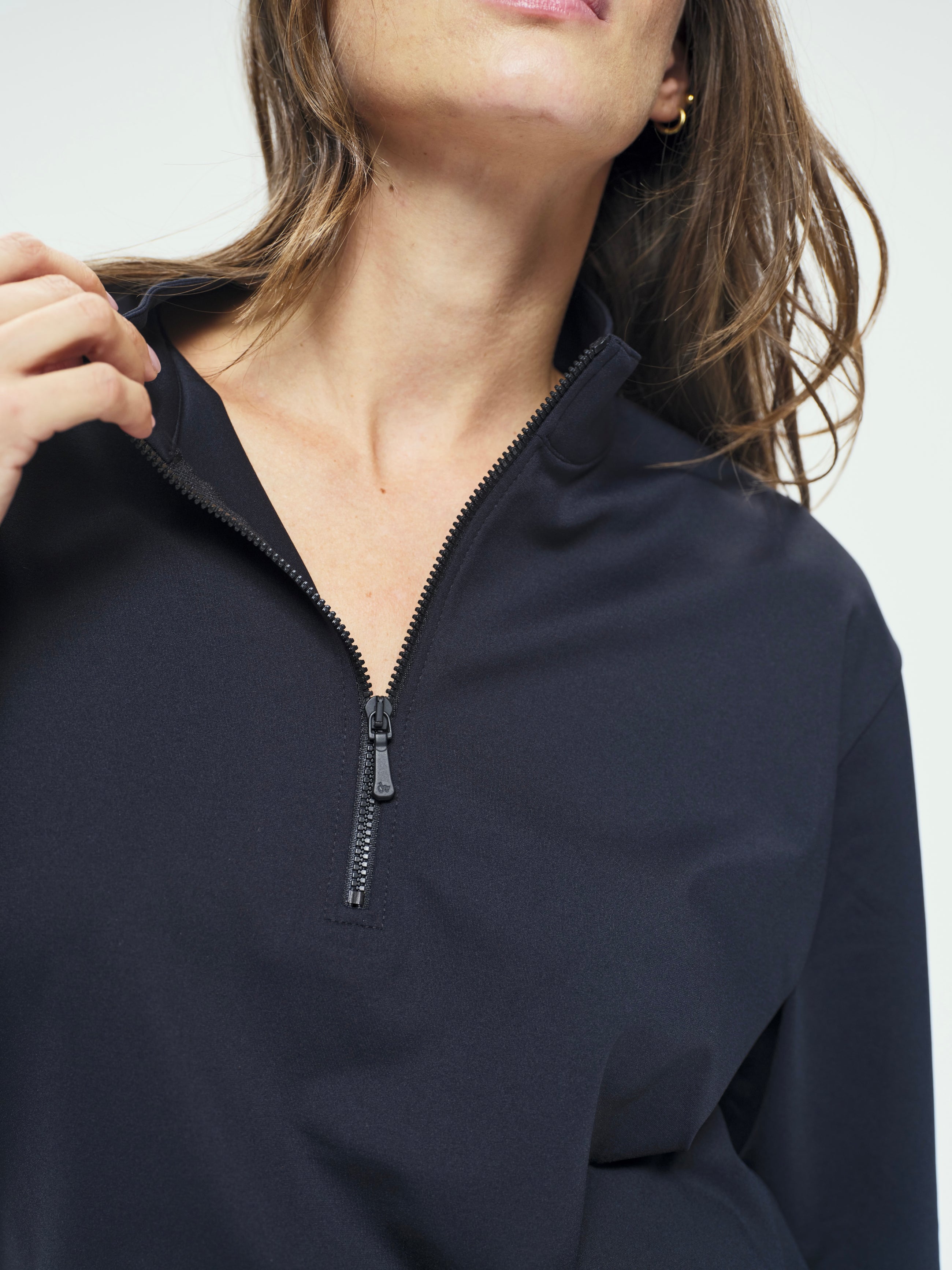 Unisex Albe Long Sleeve Technical Shirt in Black