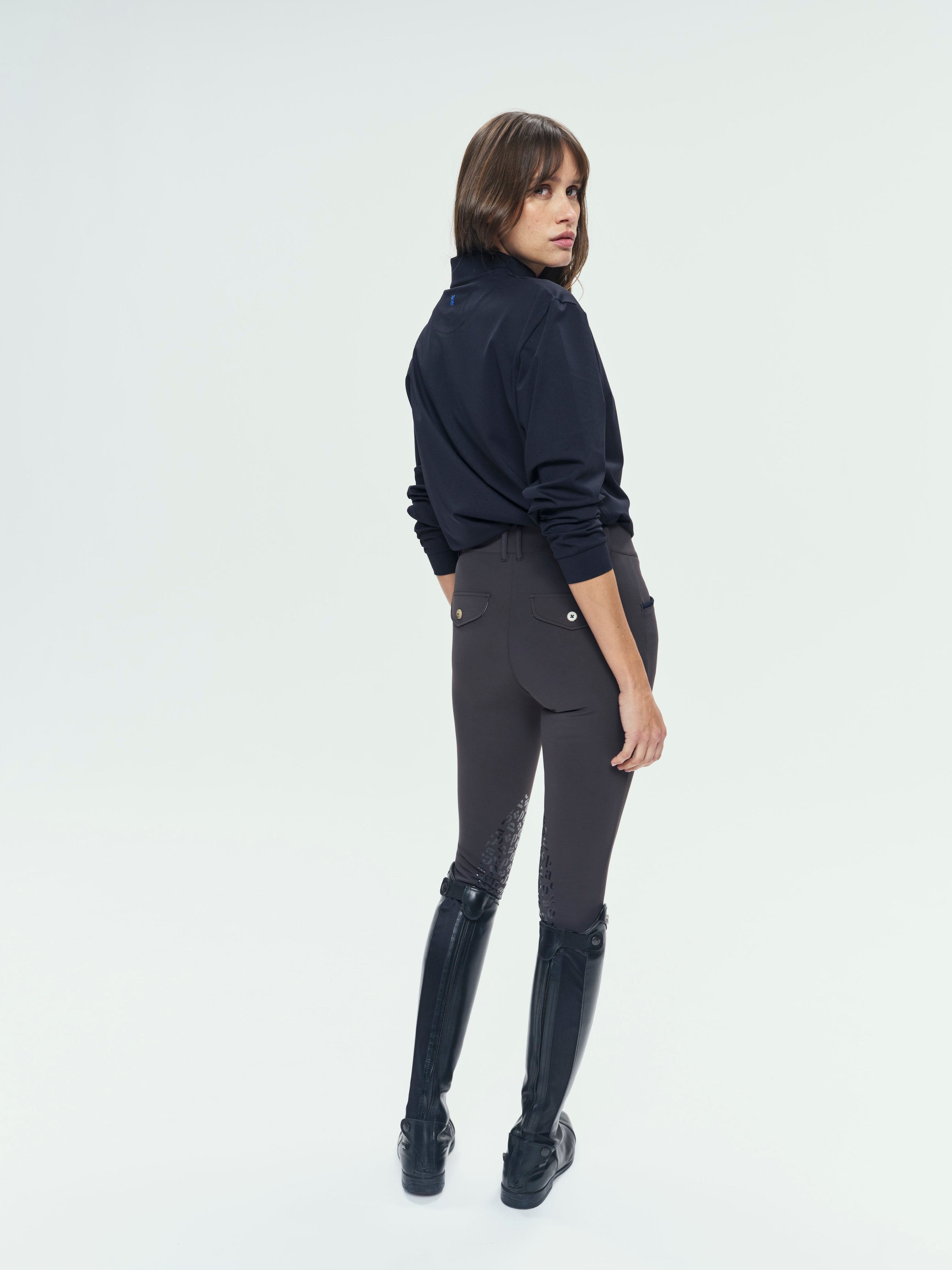 Giovani Grip Shaping Breeches in Dark Brown