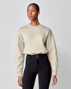 Embroidered Sweatshirt in Tan