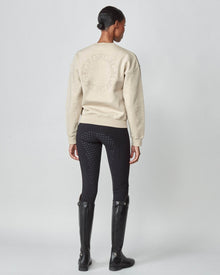 Embroidered Sweatshirt in Tan