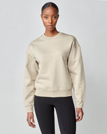 Embroidered Sweatshirt in Tan