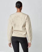 Embroidered Sweatshirt in Tan
