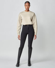 Embroidered Sweatshirt in Tan