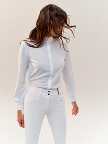 Euphoria Long Sleeve Show Shirt in White