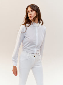 Euphoria Long Sleeve Show Shirt in White