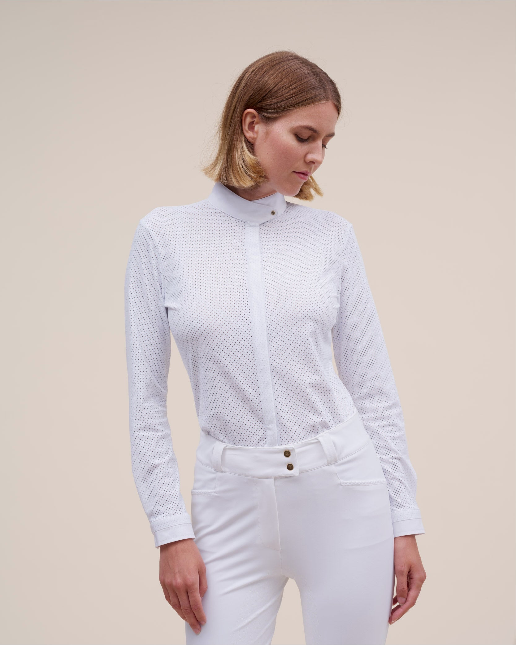 Euphoria Long Sleeve Show Shirt in White