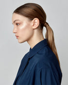 Front Tie Riding Shirt in Navy