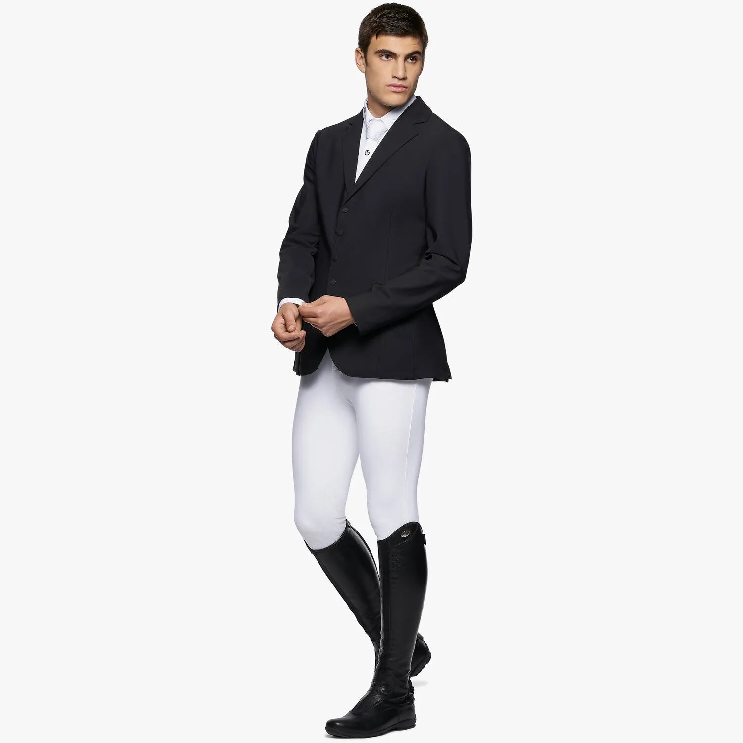 Lightweight Jersey Zip Show Jacket in Black