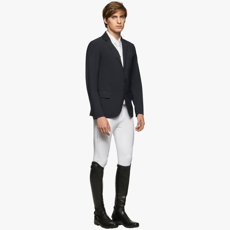 Lightweight Jersey Zip Show Jacket in Navy