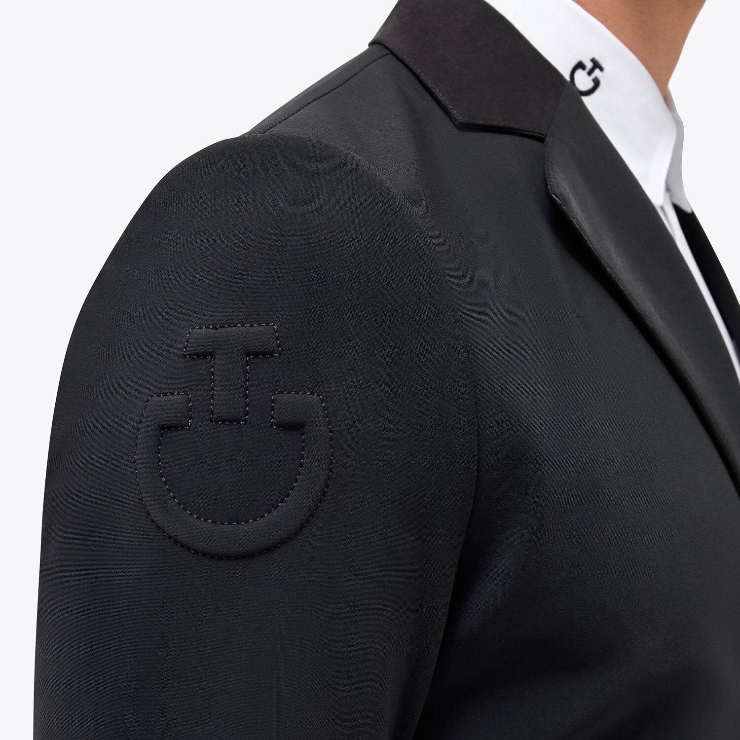 Lightweight Jersey Zip Show Jacket in Black