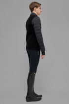 Revolution Hooded Nylon Puffer & Tech Knit Jacket in Black