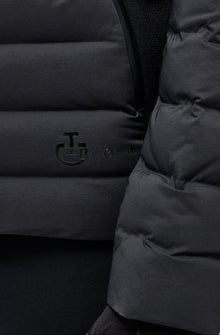 Revolution Hooded Nylon Puffer & Tech Knit Jacket in Black