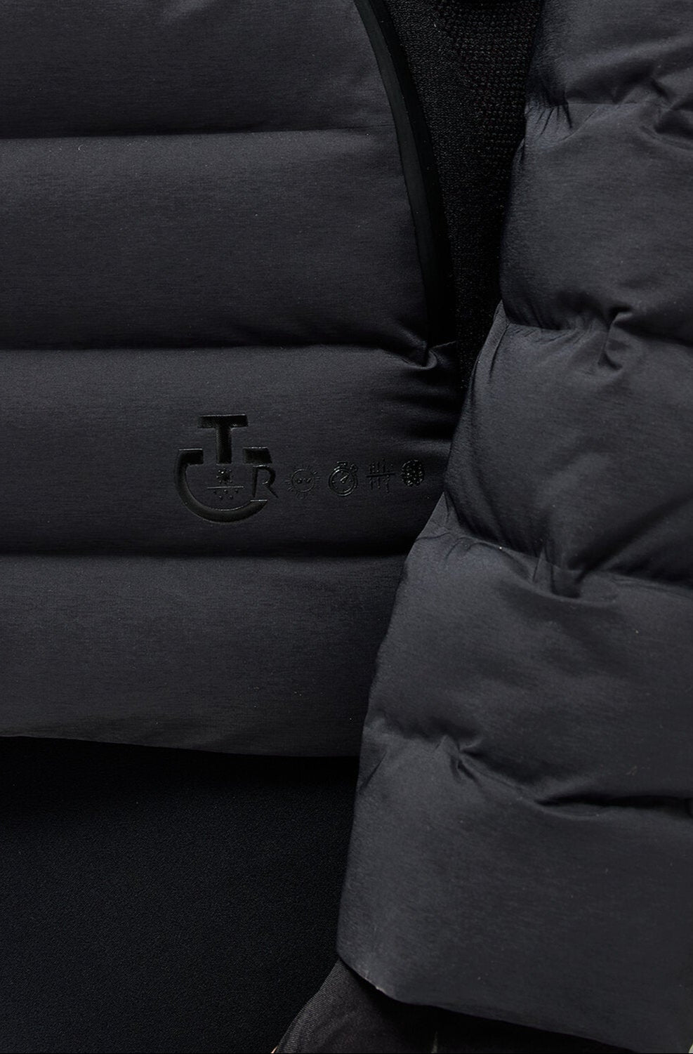 Revolution Hooded Nylon Puffer & Tech Knit Jacket in Black