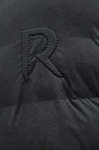 Revolution Hooded Nylon Puffer & Tech Knit Jacket in Black