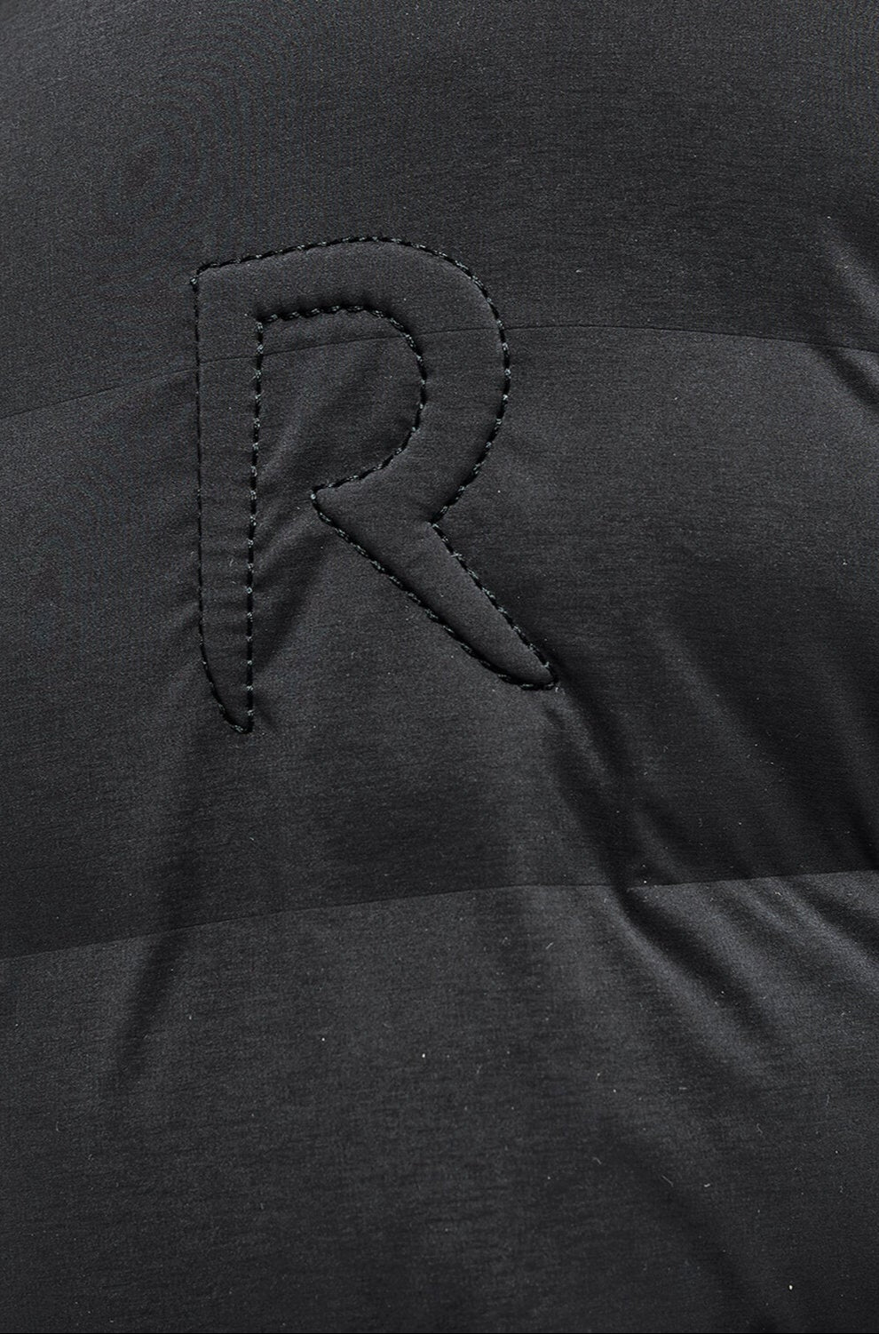 Revolution Hooded Nylon Puffer & Tech Knit Jacket in Black