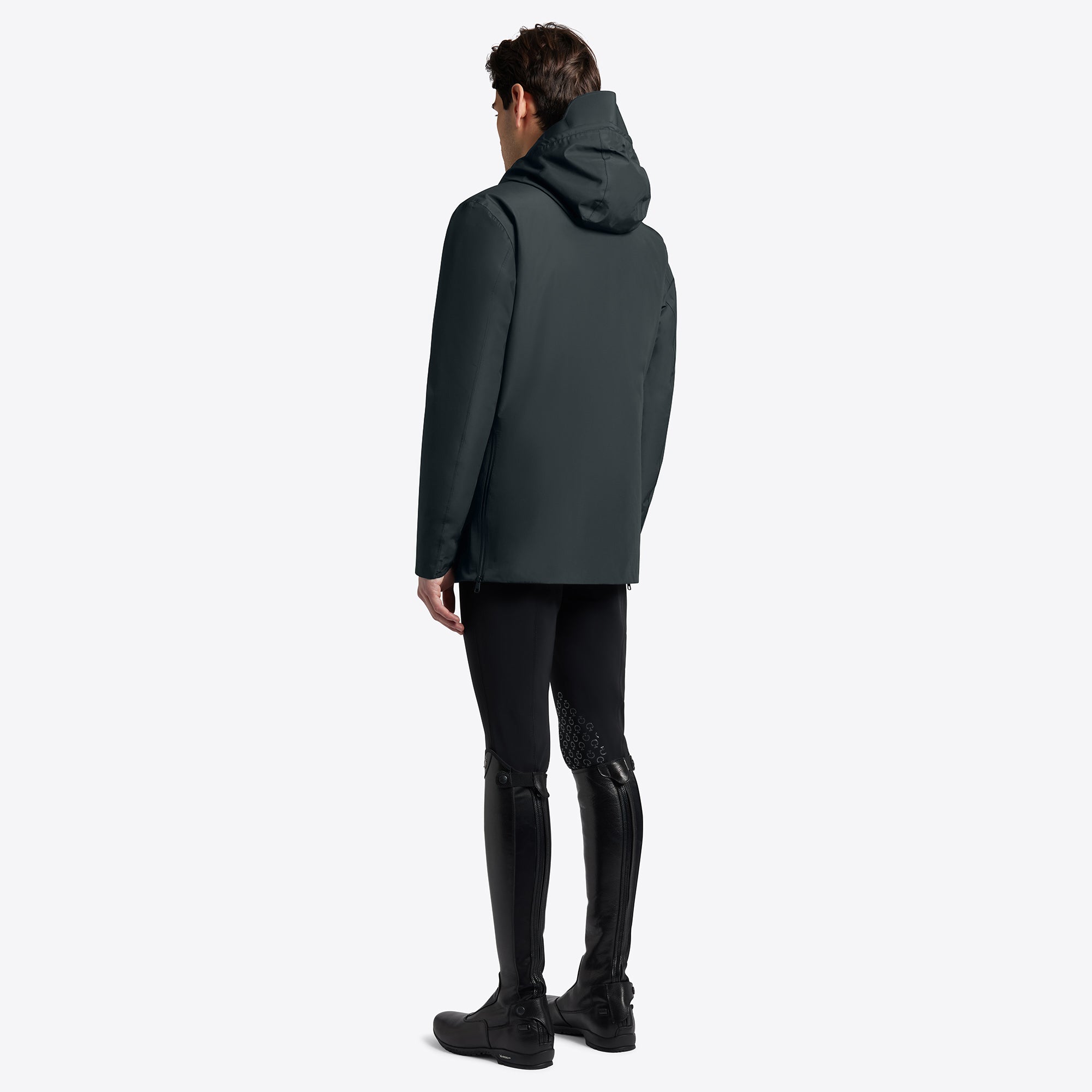 Hooded Performance 3-Way Jacket in Dark Grey