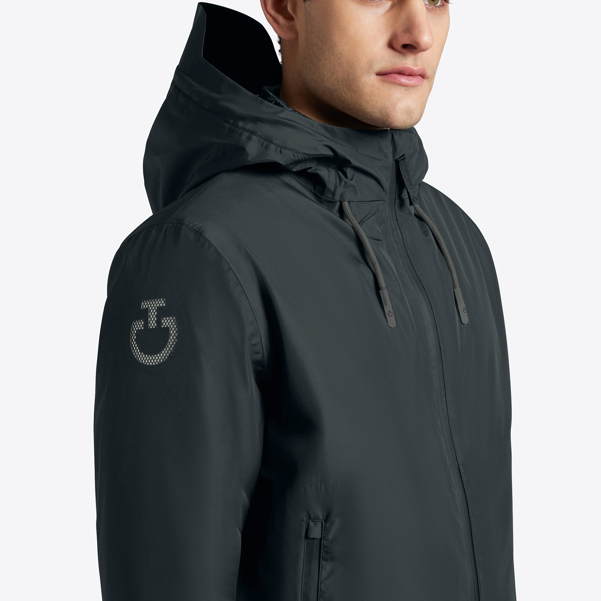 Hooded Performance 3-Way Jacket in Dark Grey