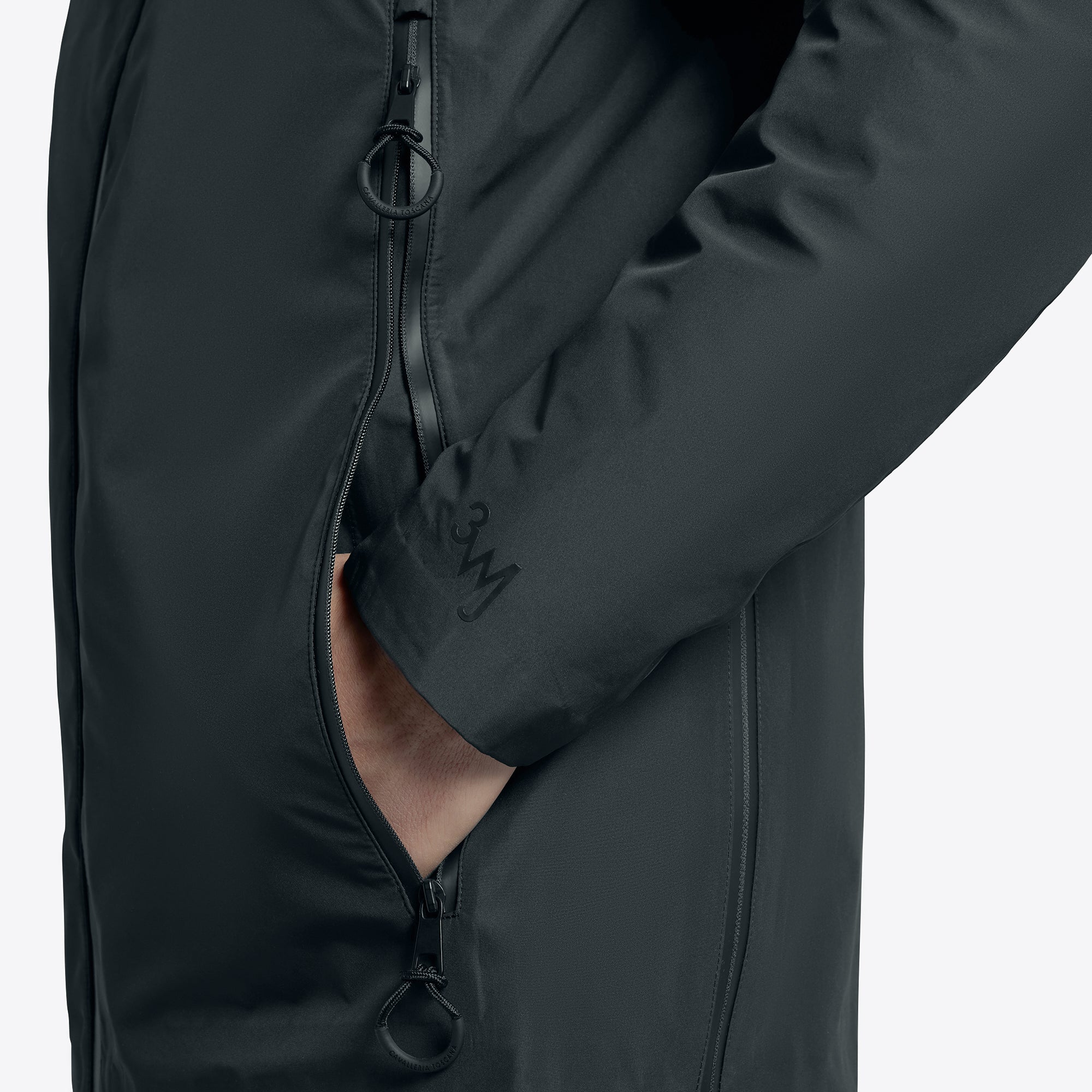Hooded Performance 3-Way Jacket in Dark Grey