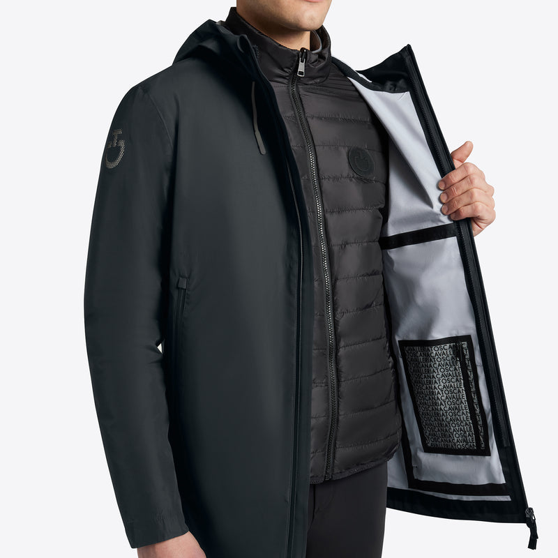 Hooded Performance 3-Way Jacket in Dark Grey